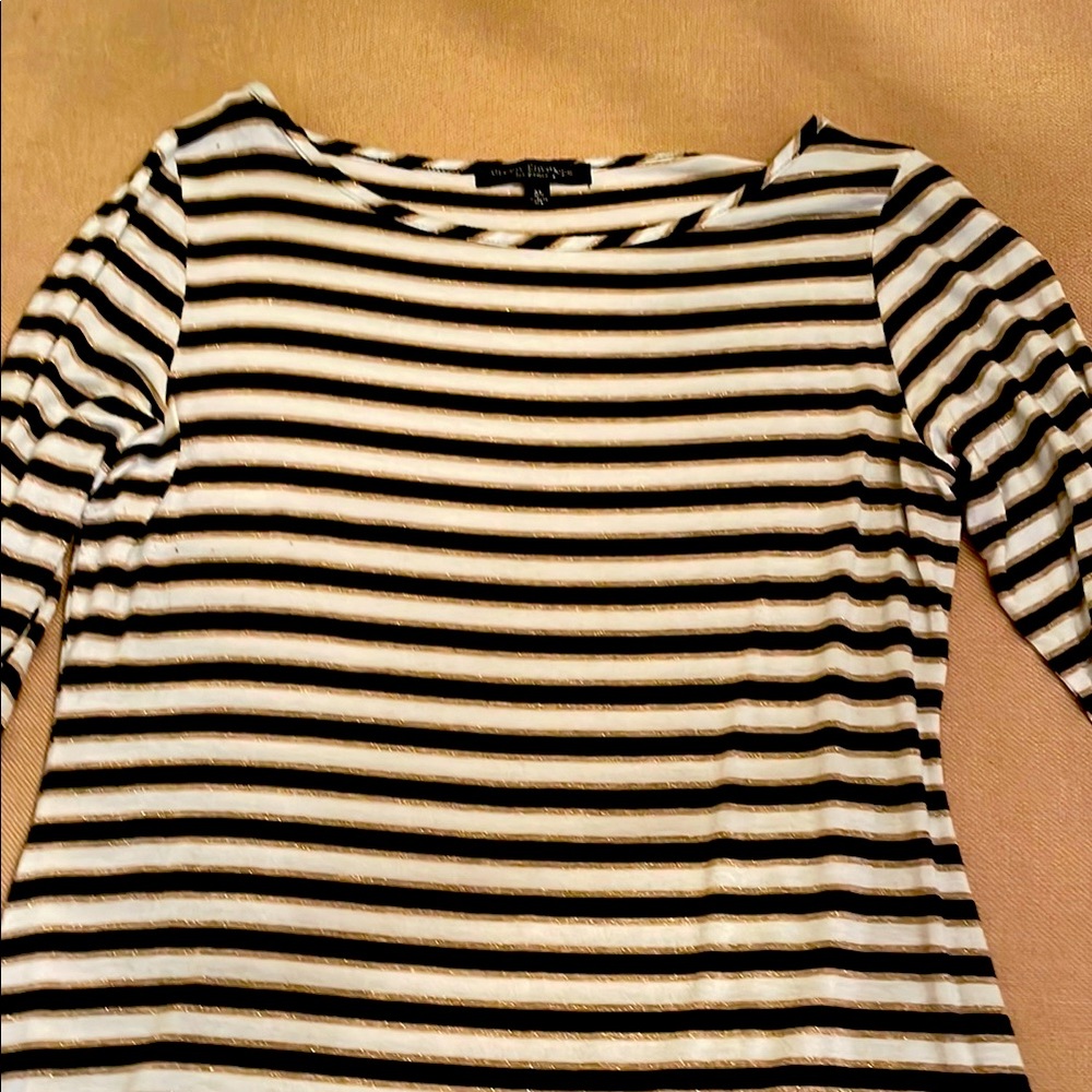 Striped Black and White Women's Top